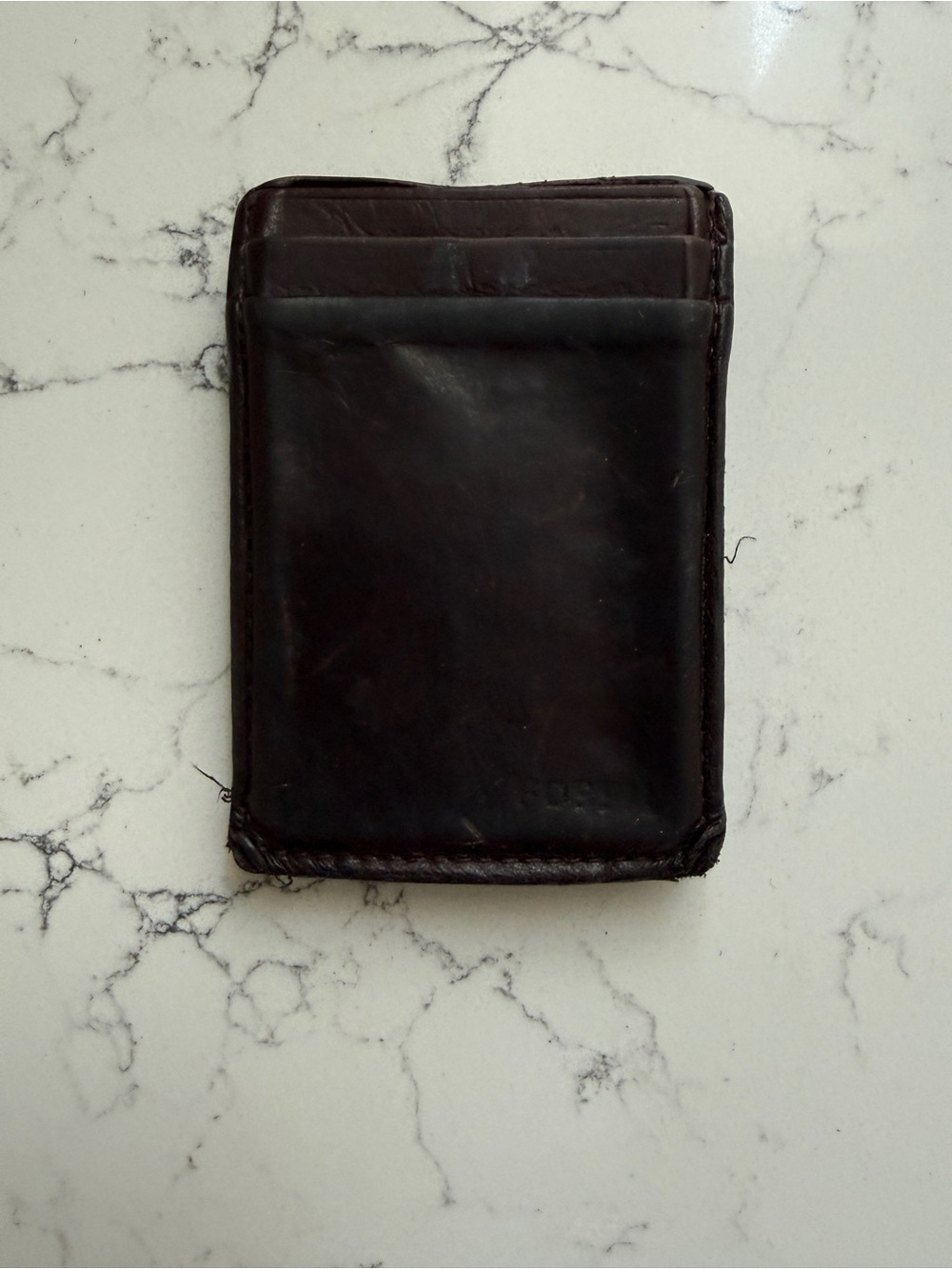 Fossil Card Wallet - Dark Brown
